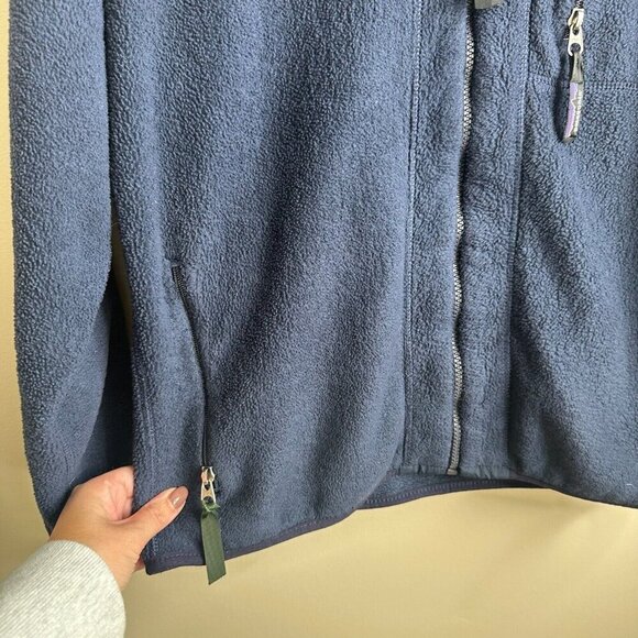 Vintage Patagonia Synchilla Jacket Deep Pile Fleece Womens M Navy Blue Made USA‎ - Picture 4 of 11